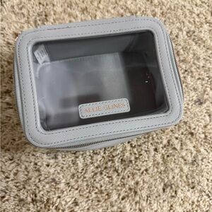 Gray Makeup Organizer with Clear Top
